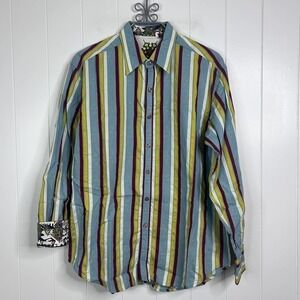 Robert Graham Mens Buttondown Colorful Shirt SZ L